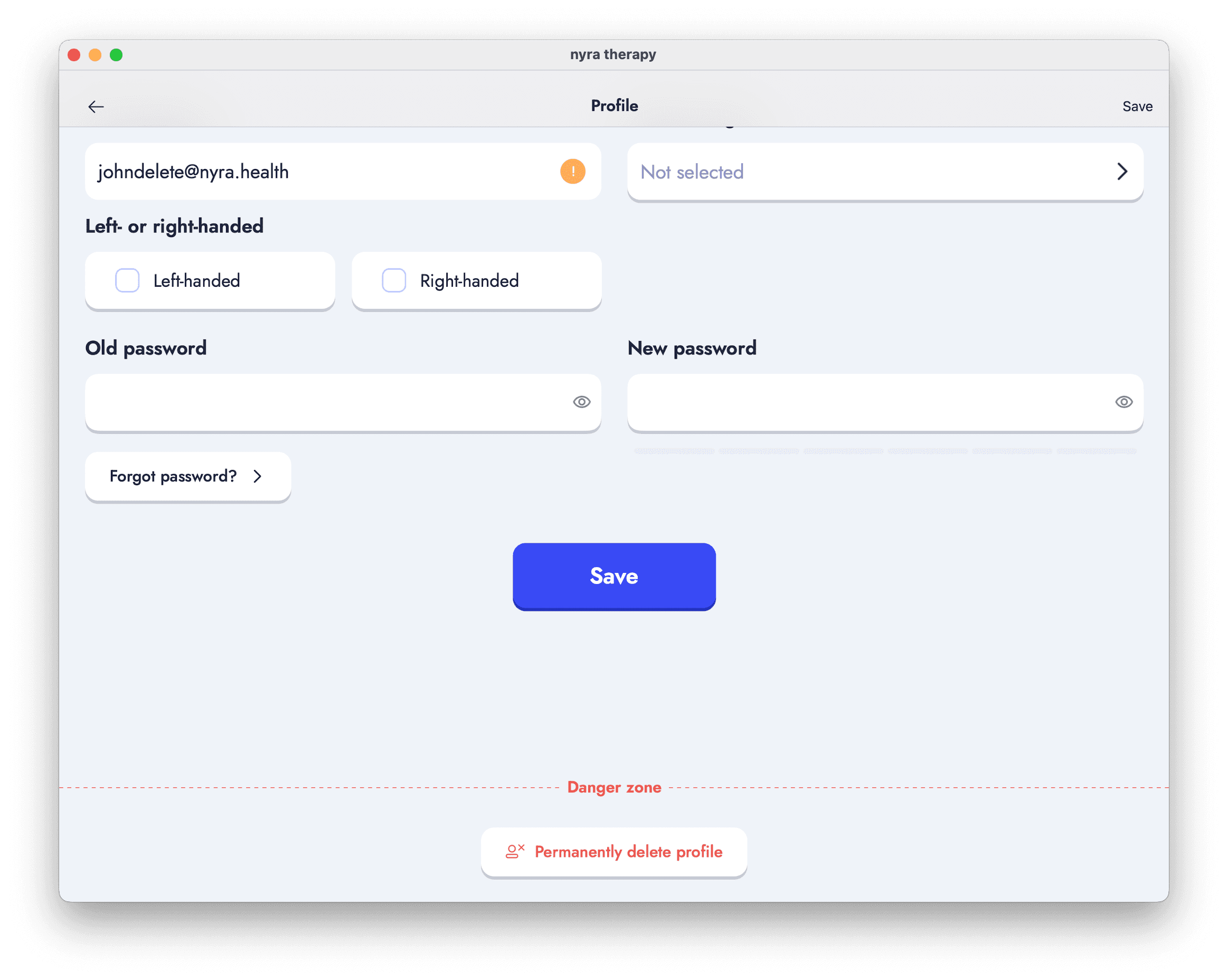 nyra therapy app screenshot — step 3: Scroll down