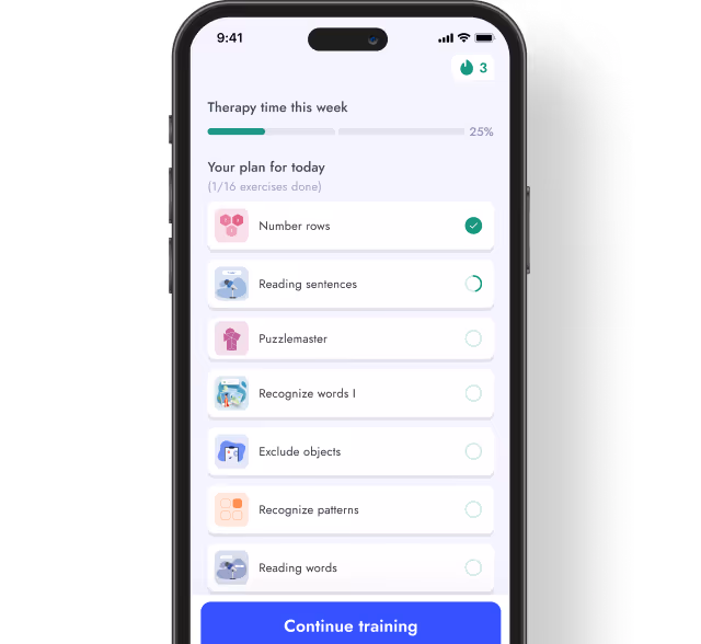 myReha Therapy Plan
